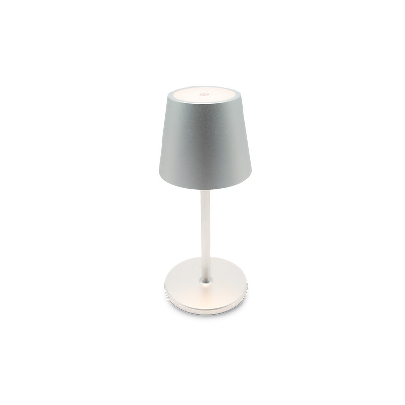 Modern Round LED Lamp Silver Small