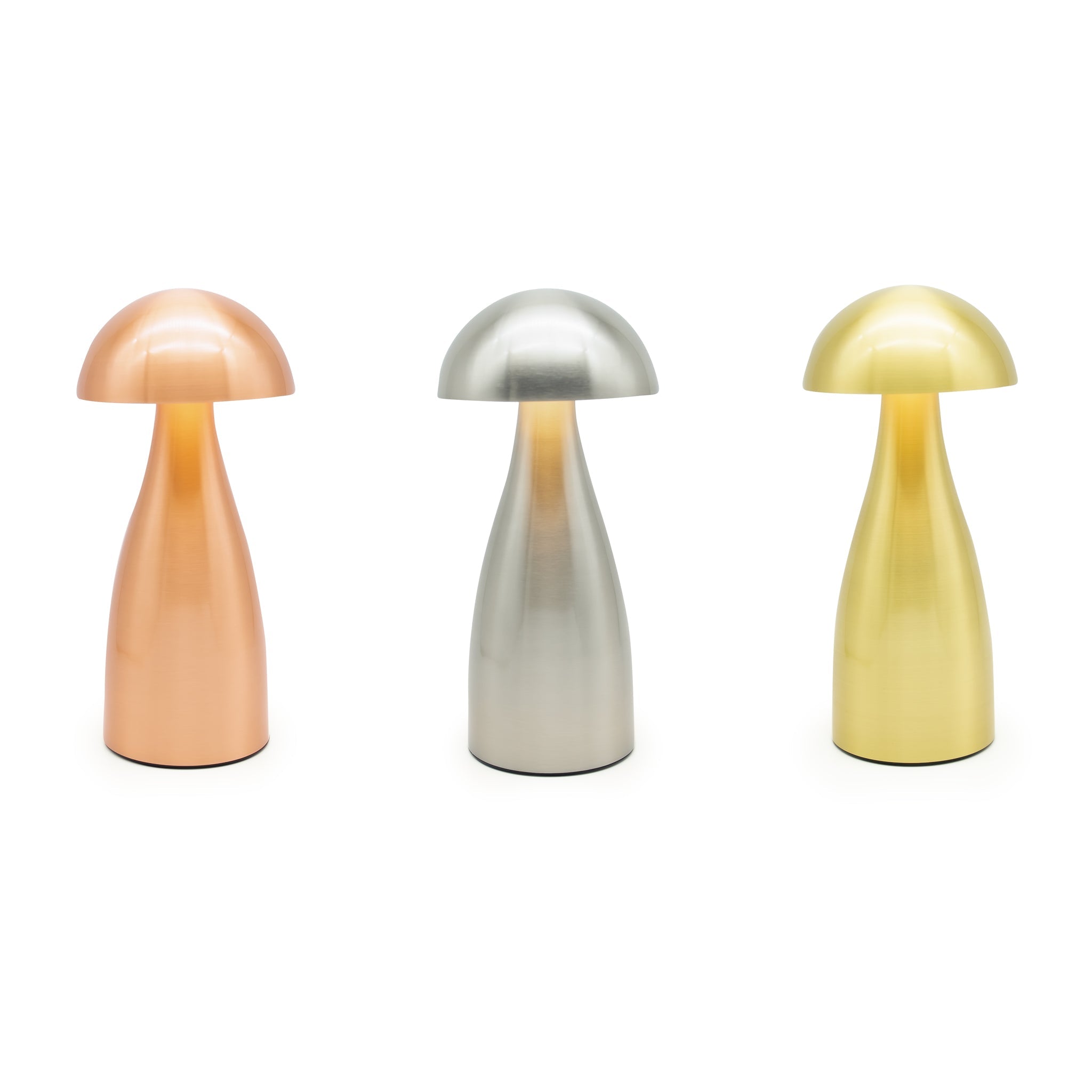 Gold mushroom store table lamp