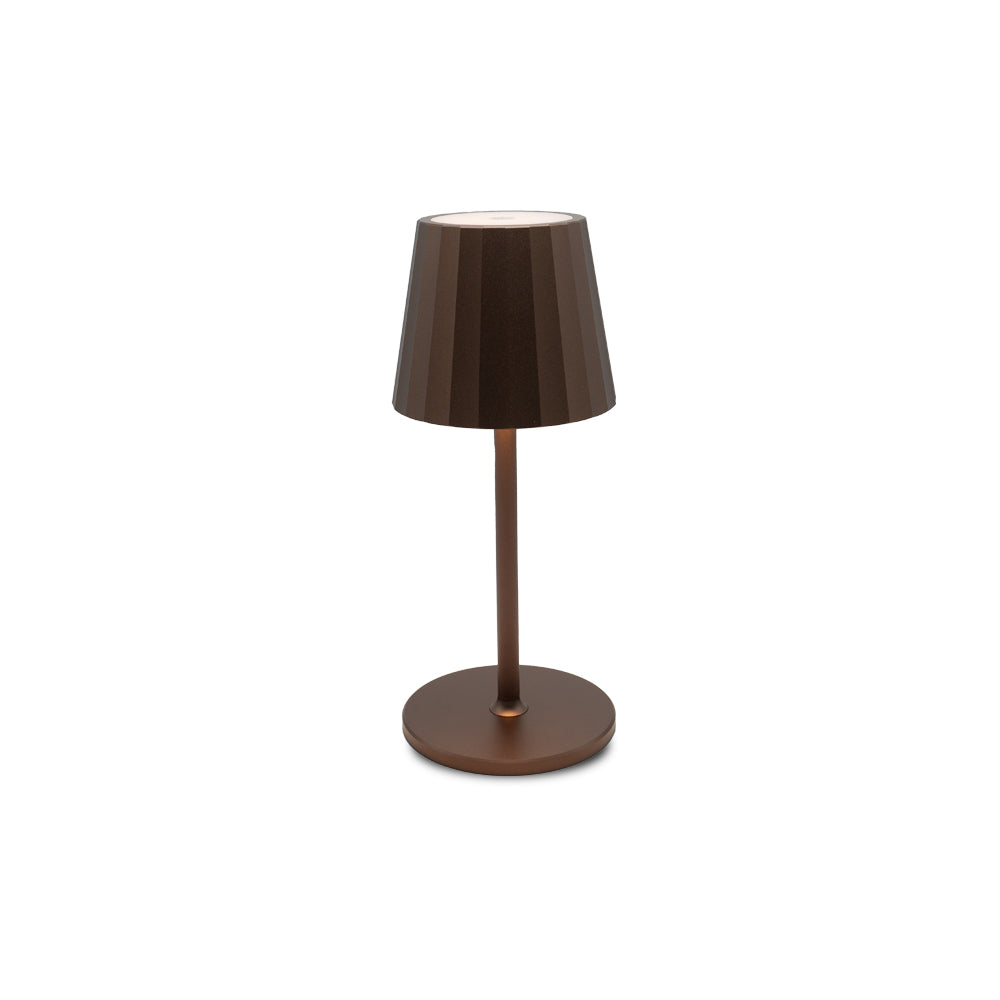 Modern Pleated LED Lamp Matte Coffee Small