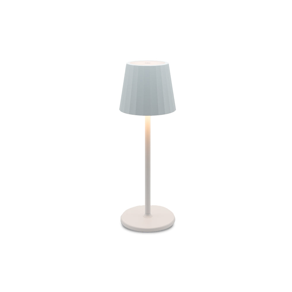 Modern Pleated LED Lamp White Large