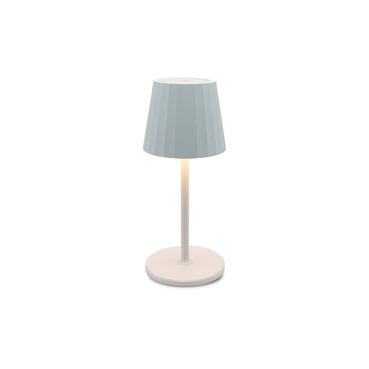 Modern Pleated LED Lamp White Small